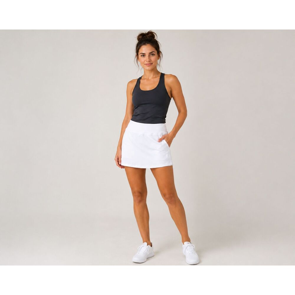 Prana White Athletic Skort Women's Size S Tennis Golf Yoga Skirt Shorts Pockets